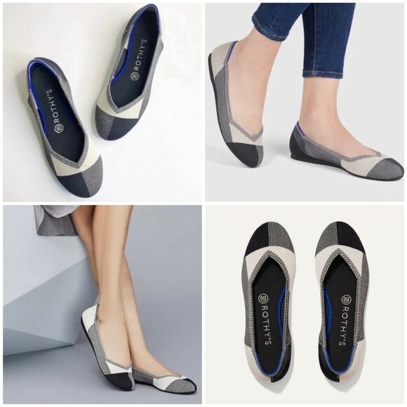 💕ROTHY'S💕 The Flats Cap Toe ~ Buffalo Plaid 11.5 - Picture 1 of 14